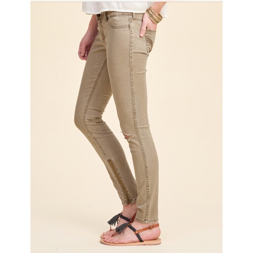 Super Skinny Ankle Zip Jeans HOLLISTER